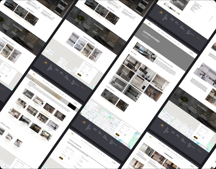 AK Cabinet website pages overview