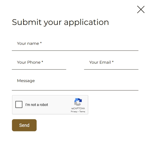 Request a call popup form