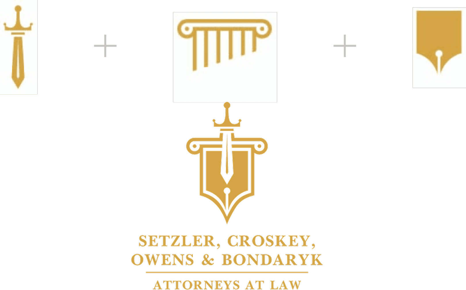 Logo of Setzler, Croskey, Owens & Bondaryk Attorneys at Law, featuring a stylized emblem and golden text on a dark background.
