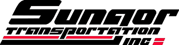 Logo of Sunor Transportation Inc., featuring bold text in black, with red accents, emphasizing the company's name and service.
